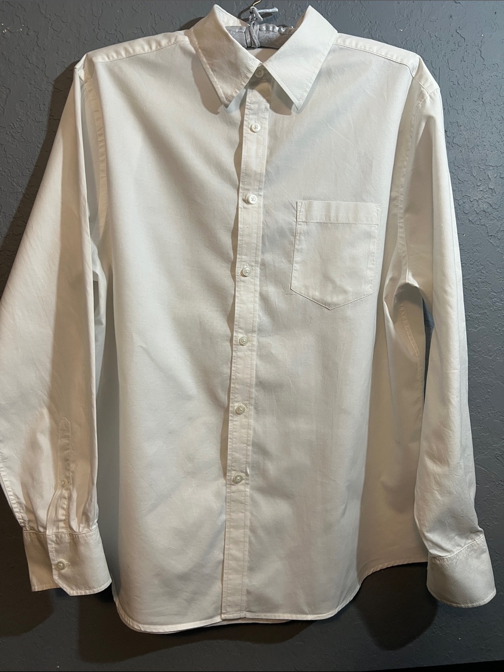 Merona White Long-Sleeve Button-Up Dress Shirt